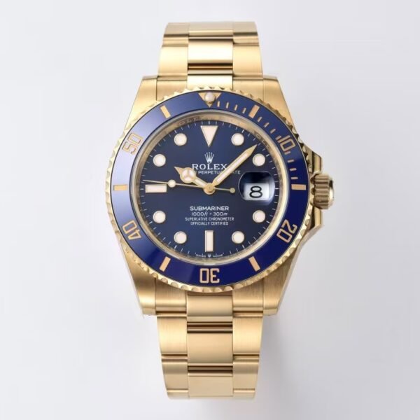 （clean）Rolex Submariner Solid Gold Blue Dial Hulk 3235 movement 41mm（126618）