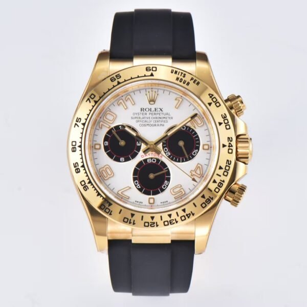 （clean）Rolex Daytona Platinum Panda Rubber strap 4130movement 40mm（116519）