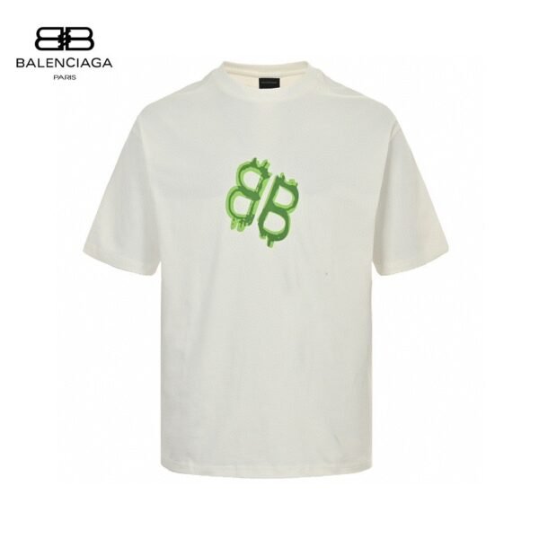 24ss Neon Green Hand Drawing Double B Logo T-Shirt