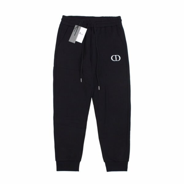 23Fw Classic Series Black and White Embroidery Logo Pants
