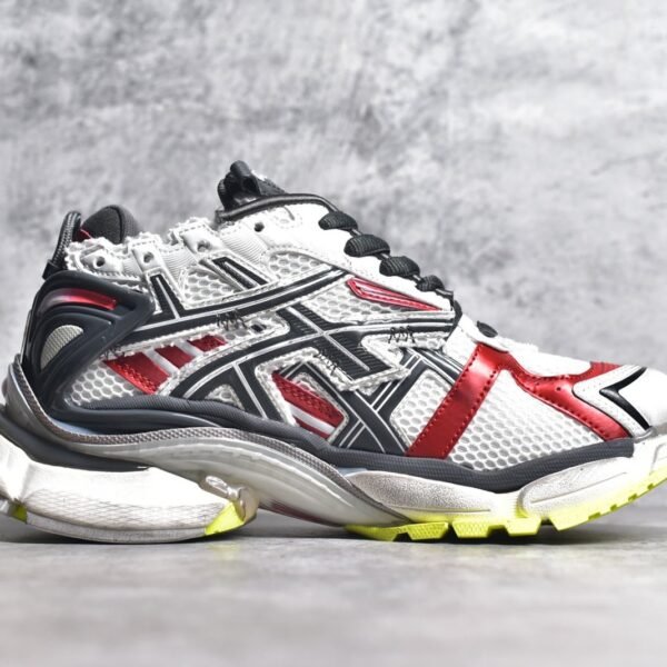 Balenciaga Runner Sneakers In Black Red and Neon Yellow