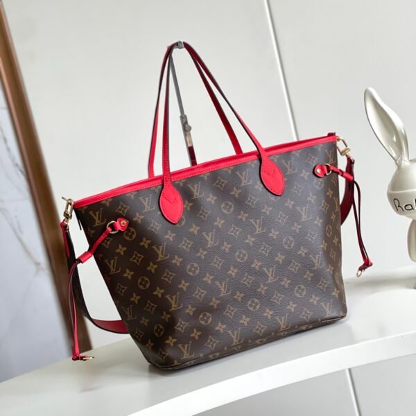 HKSZ BAGS LV NEVERFULL BAGS FOR YOU big tote bags deep red flower bags M12096 size 31*28*14 top quality bags free shipping
