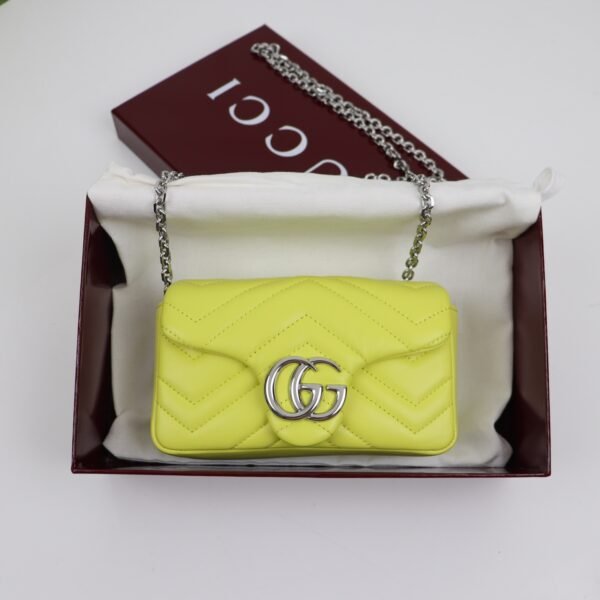 HKSZ BAGS FOR YOU GUCCI bags GG Marmont bags 841290 837280 yellow top quality shoulder bagbags size 22 or 16.5 cm